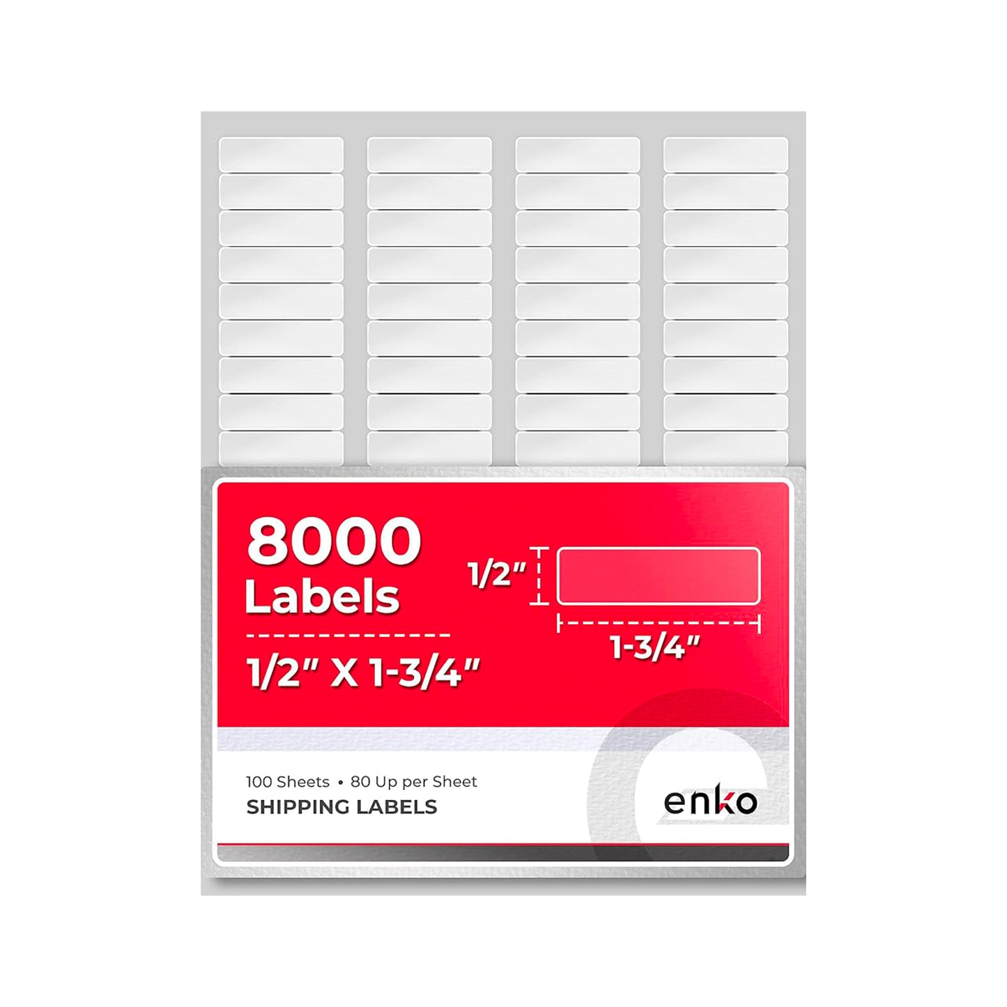 1-3/4” x 1/2” Laser Copier Labels – 8000 Labels