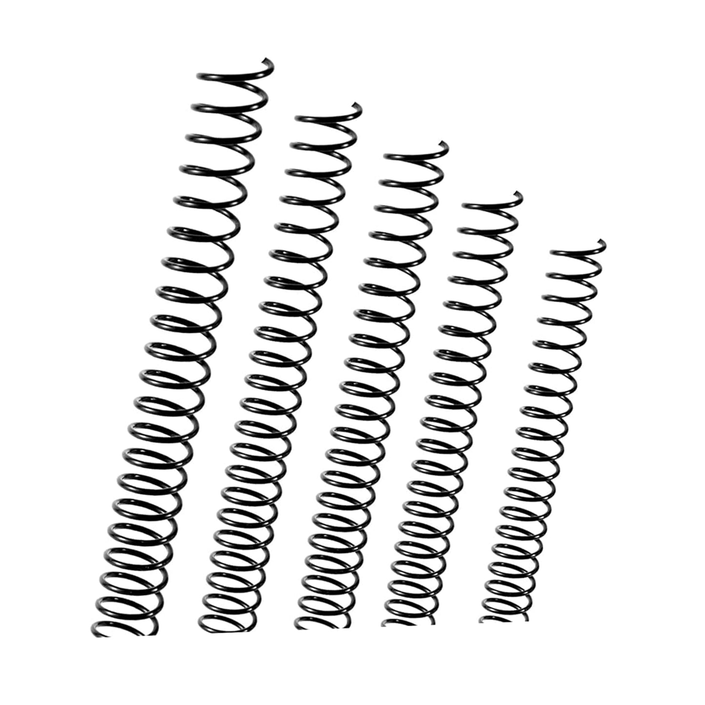 11mm 4:1 Pitch Plastic Binding Coils, 100 Pack - Black