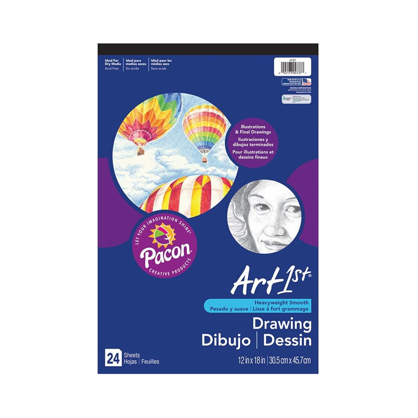 12” x 18” Drawing Paper Pad – 24 Sheets