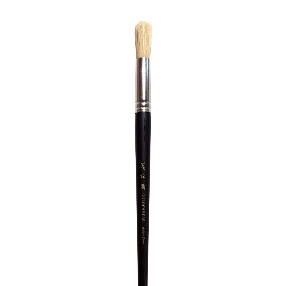 Round Hog Hair Poster Brush - Golden Bear #582
