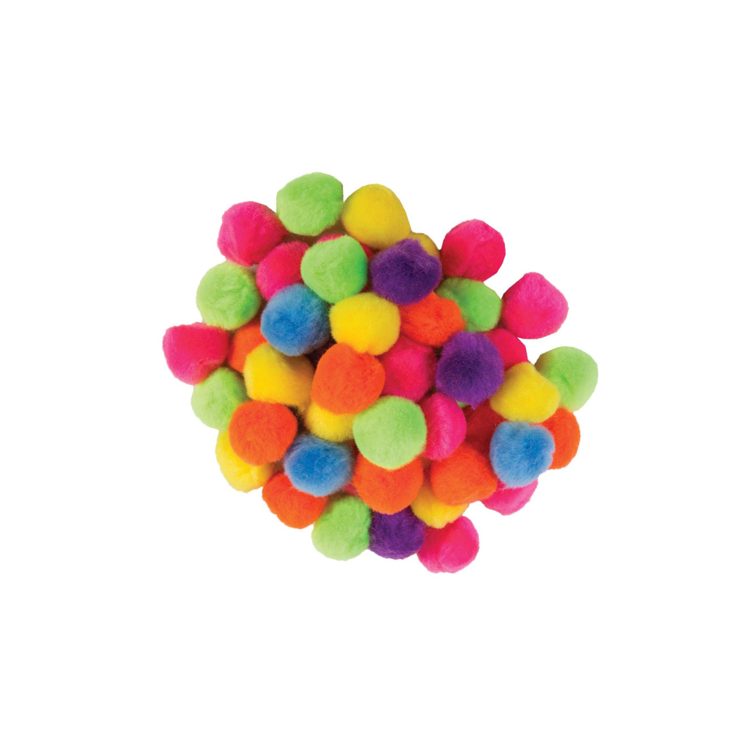 1/2” Pon Poms, Assorted Colours - 85 per Bag