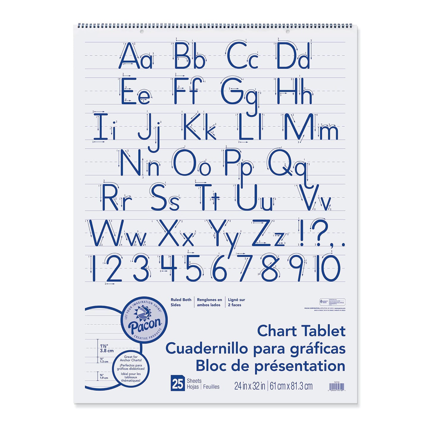 24" x 32" Flip Chart Paper Pads, Interlined - 25 Sheets