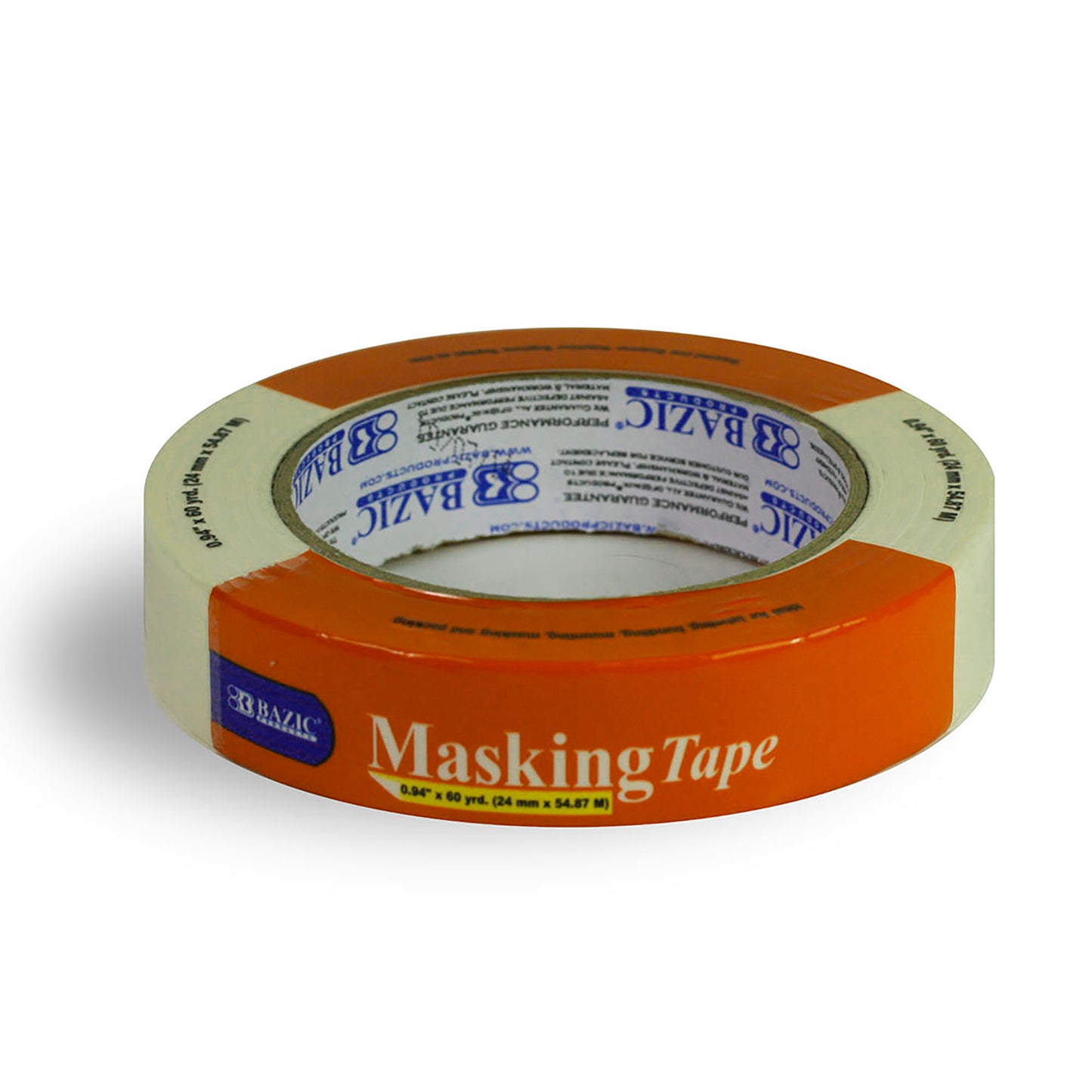 Bazic 24mm x 55m Masking Tape, 3" Core