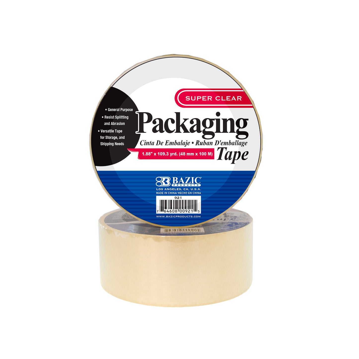 48mm x 100m Bazic Carton Sealing Tape