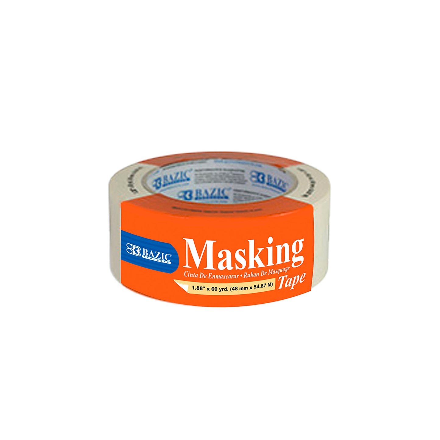 Bazic 48mm x 55m Masking Tape, 3" Core