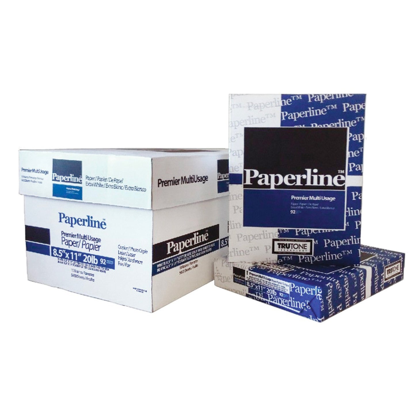 8.5" x 11" Copy Paper, White 0% recycled - 5000 Sheets