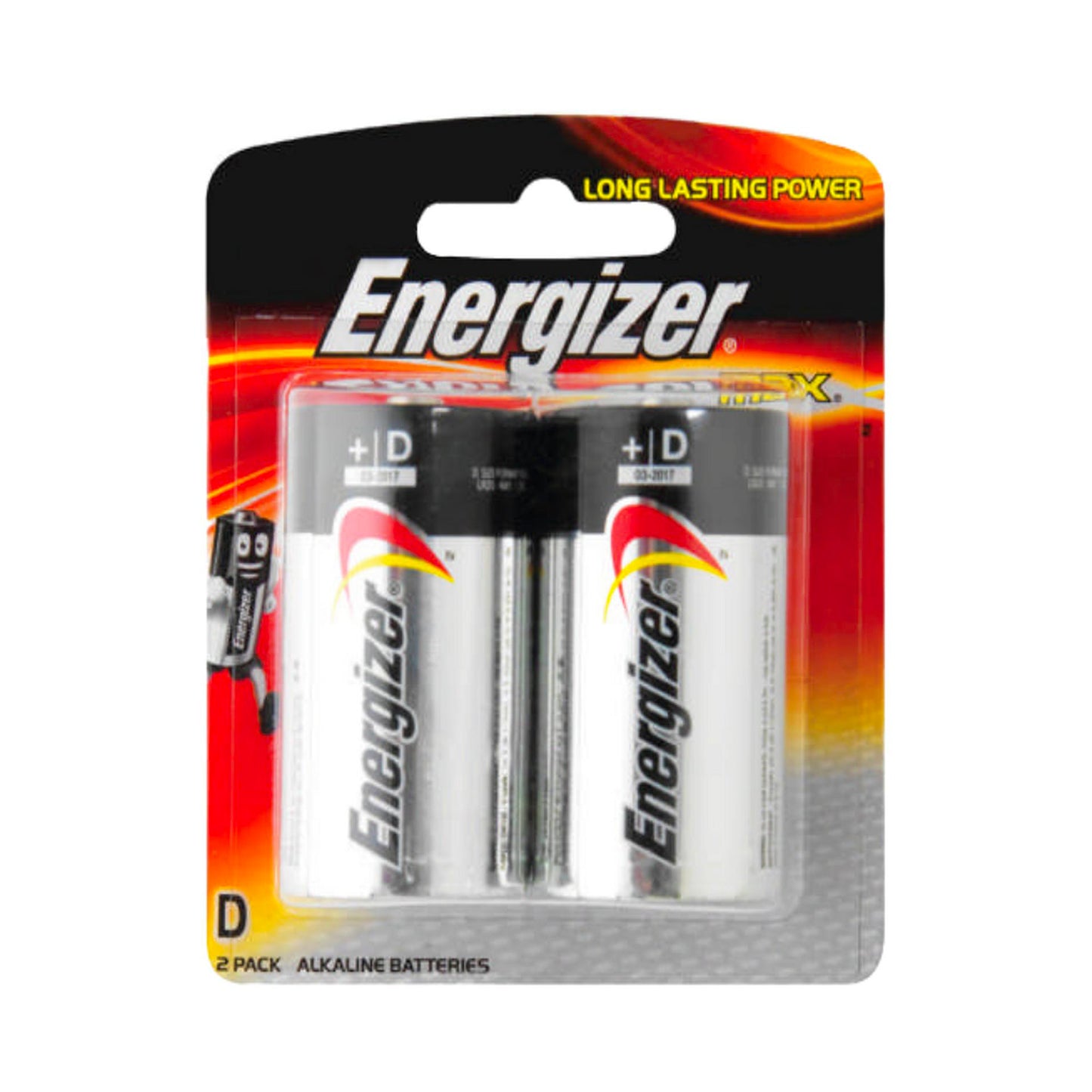 "D" Energizer Batteries - 2 Pack