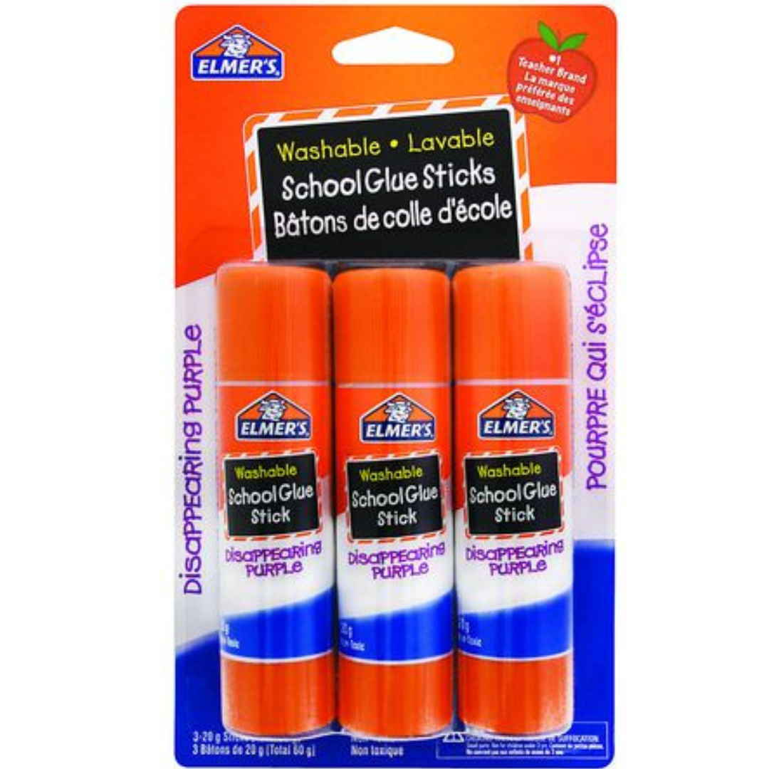 20 Gram Elmer's School Glue Stick - 3 Pack