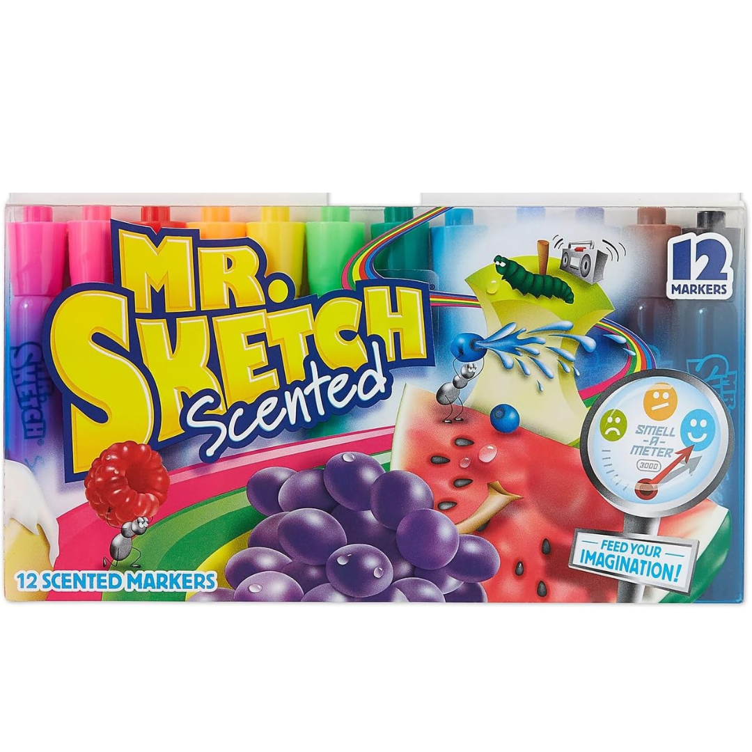 Mr. Sketch Scented Chisel Tip Markers - 12 Assorted
