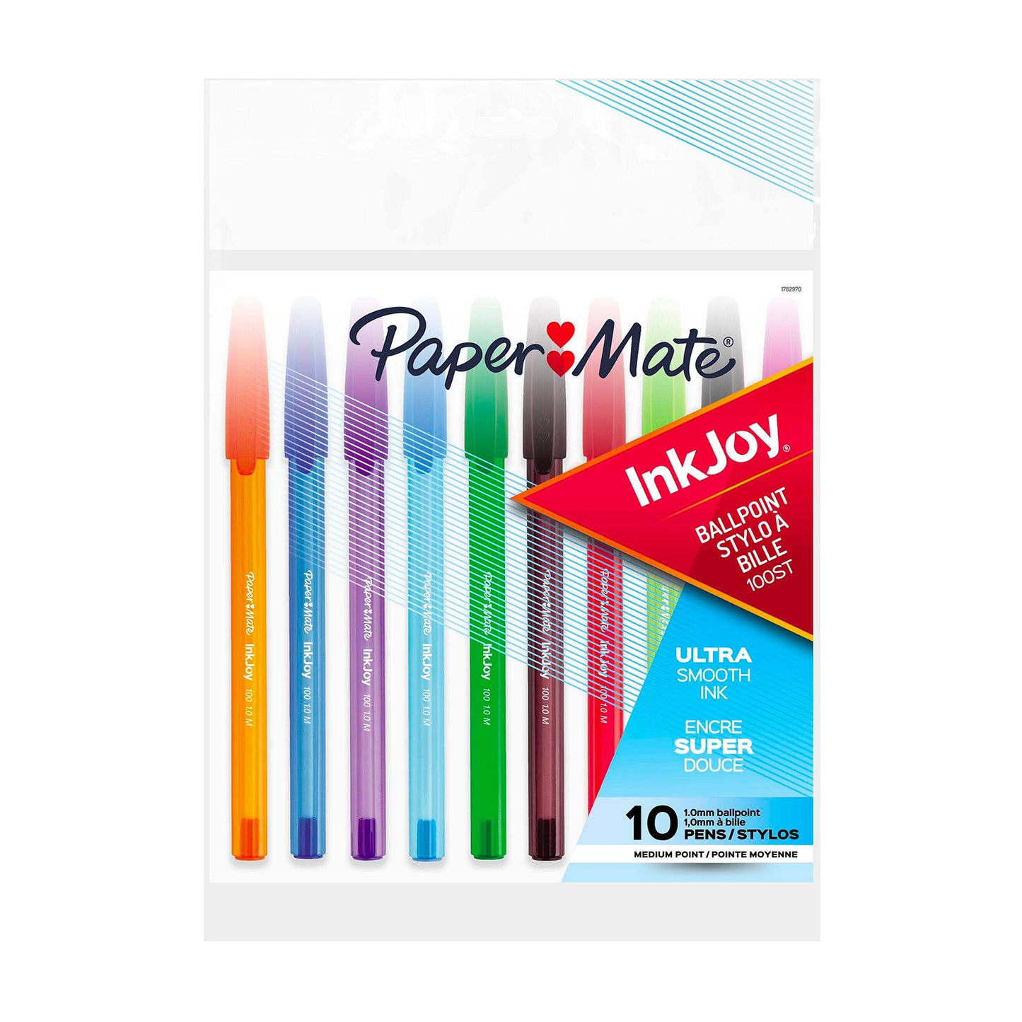 Paper Mate "Inkjoy" 100 RT Pen, Medium - Assorted 10 Pack