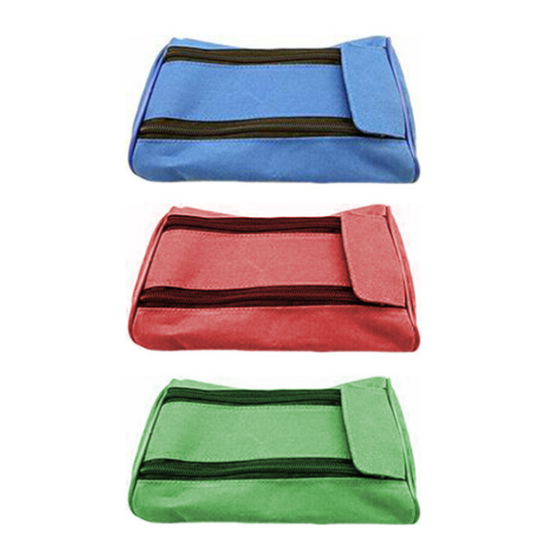 Double Zippered Pencil Pouch With Strap