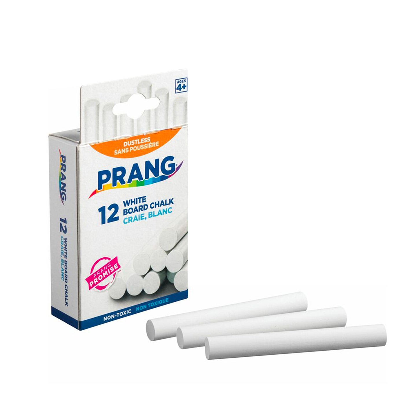 Prang White Dustless Chalk – 12 Pack