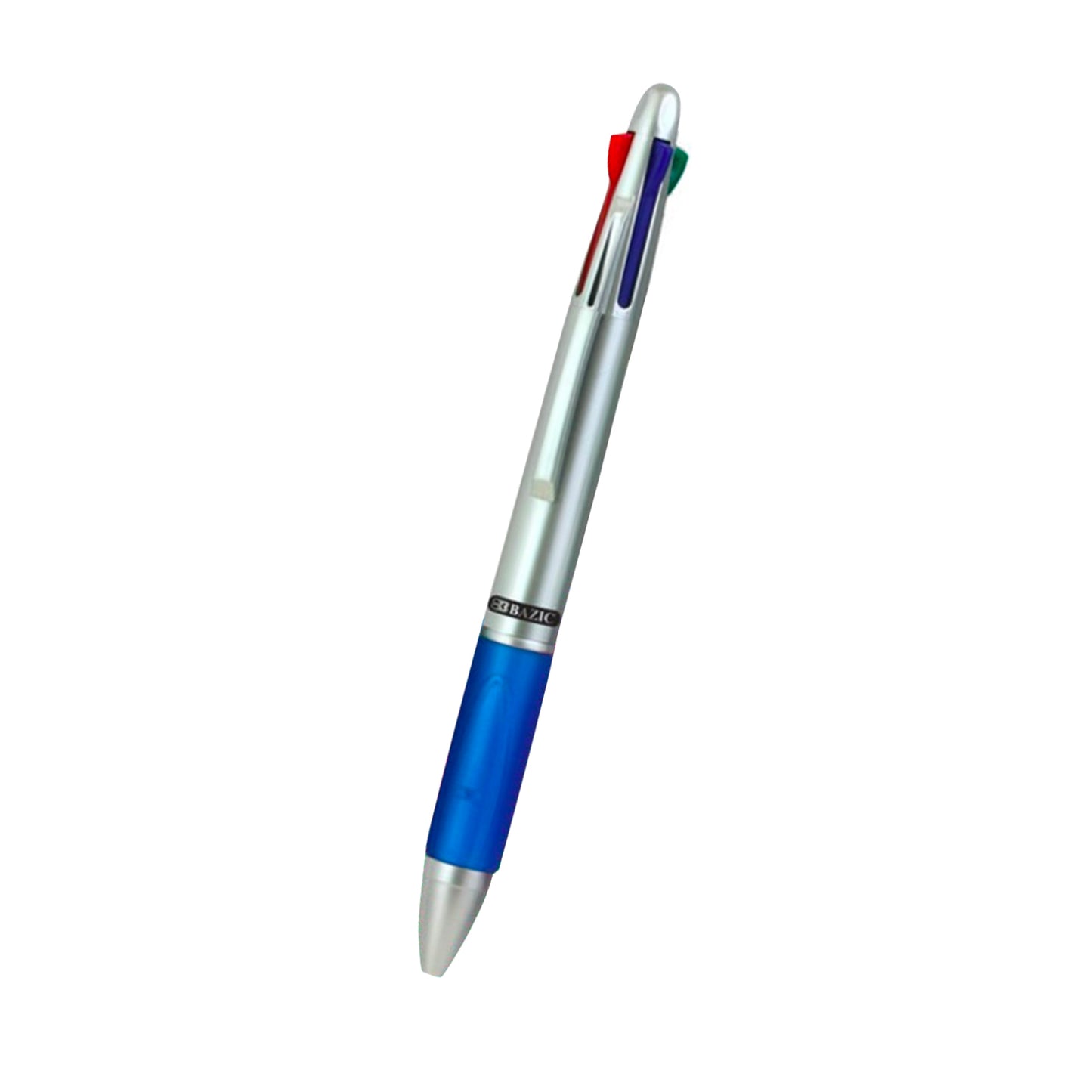 4-Ball Retractable Ballpoint Pen - Black, Blue, Red, Green