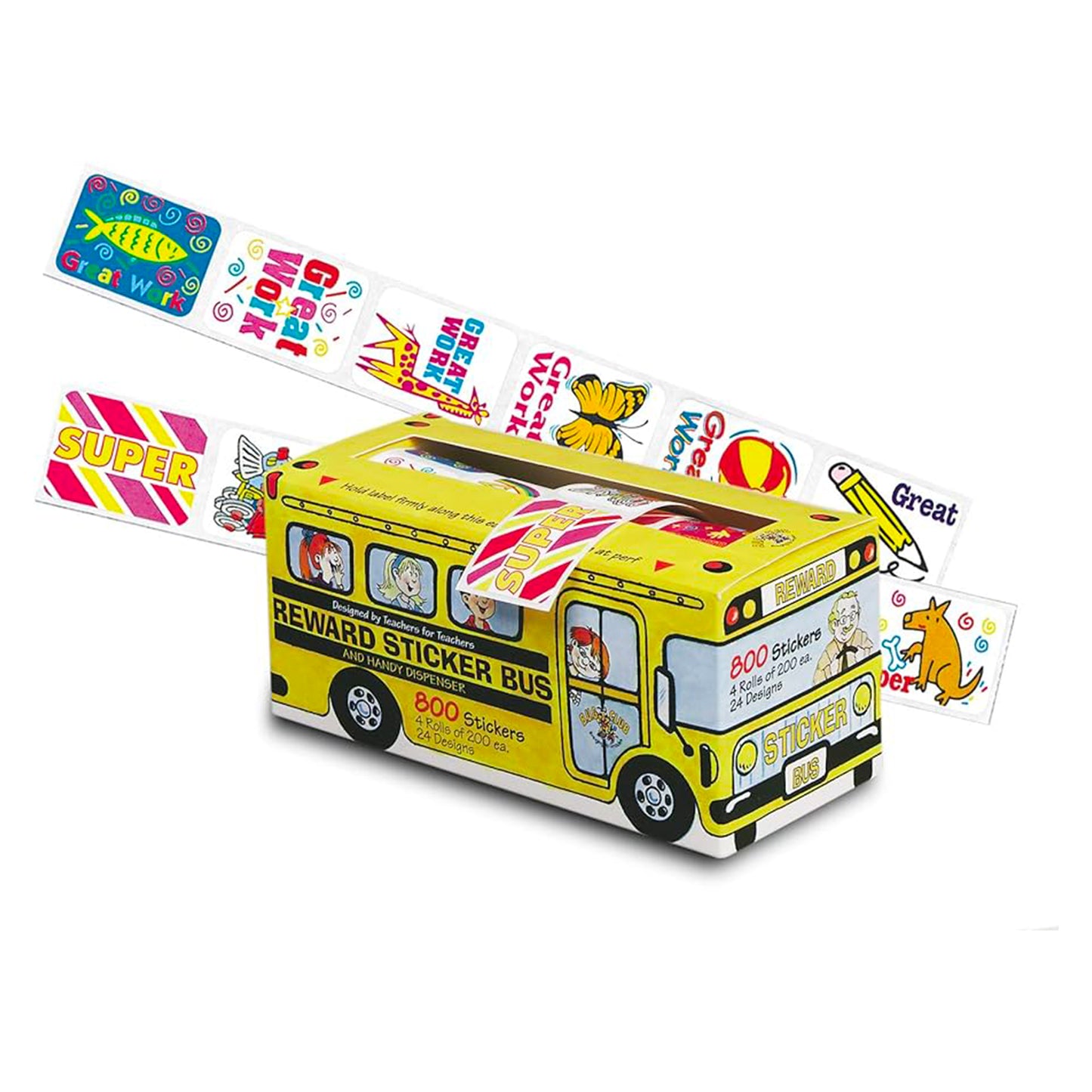 Big School Bus Reward Stickers - 800 stickers