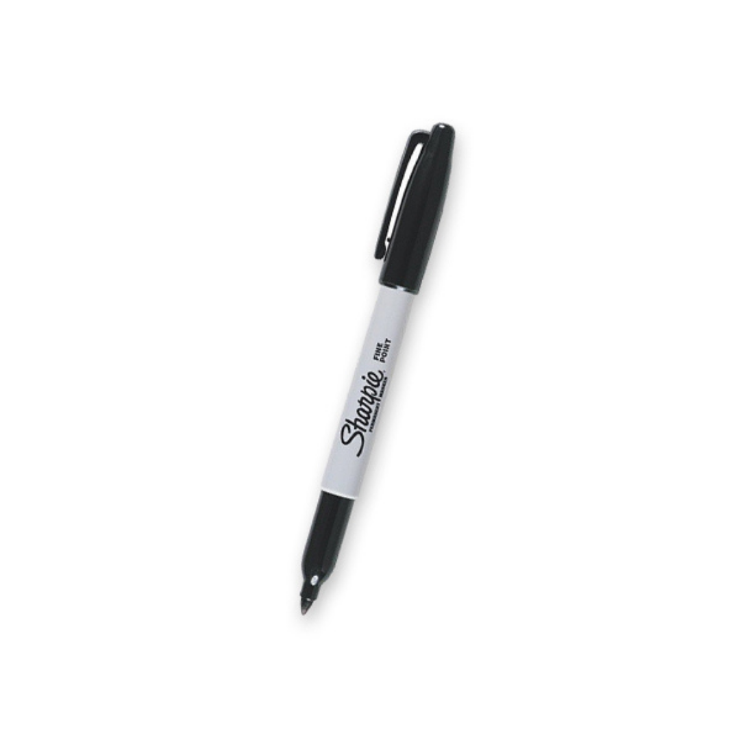 Sharpie Permanent Marker, Fine Tip - Black