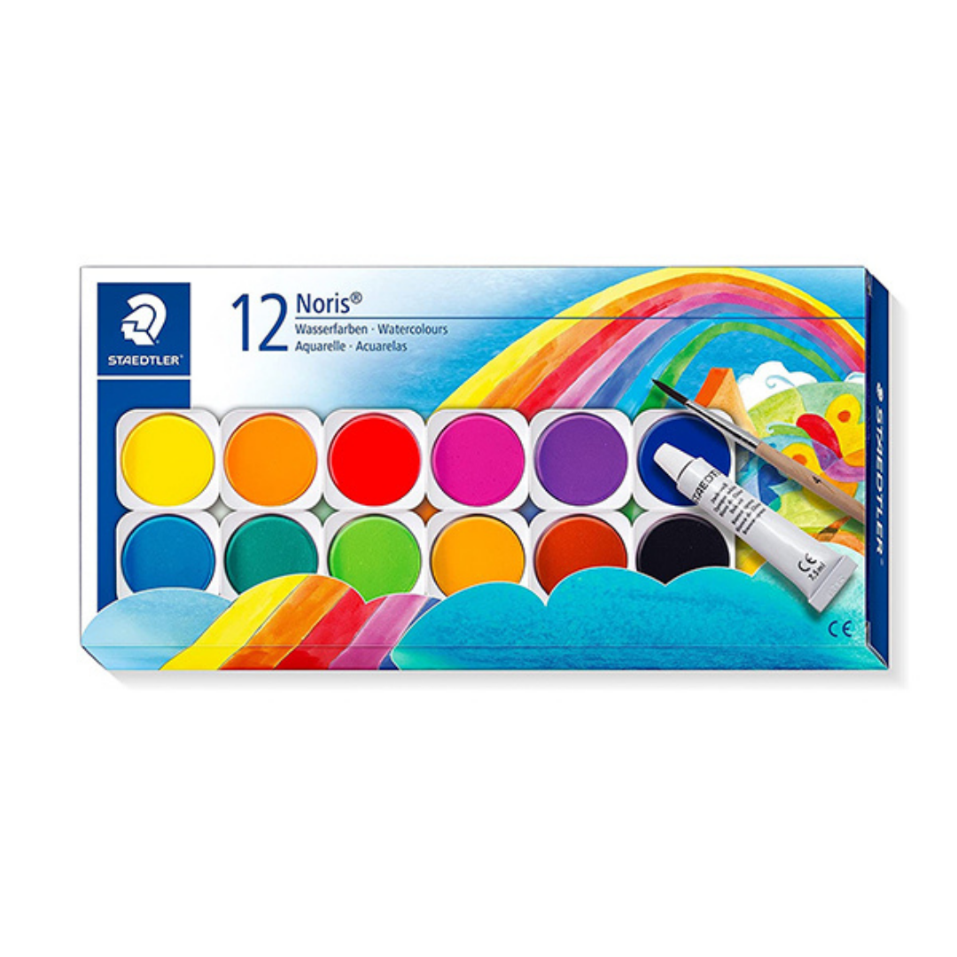 Staedtler High Quality Watercolour Set - 12 Assorted Colours