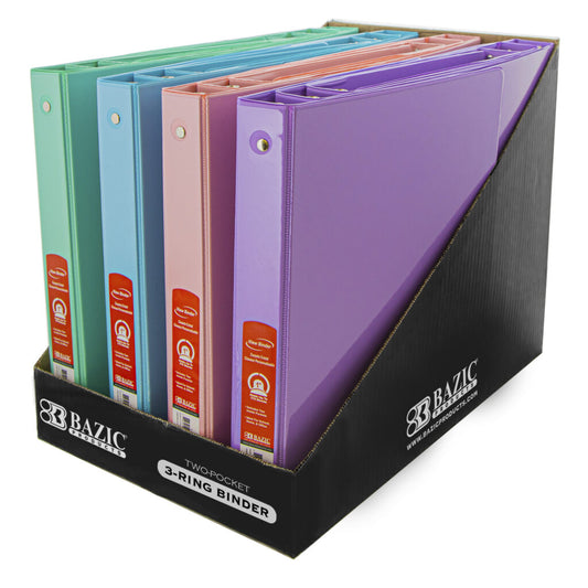 1” Bazic "Customizer" Hard Cover, Binder - Assorted