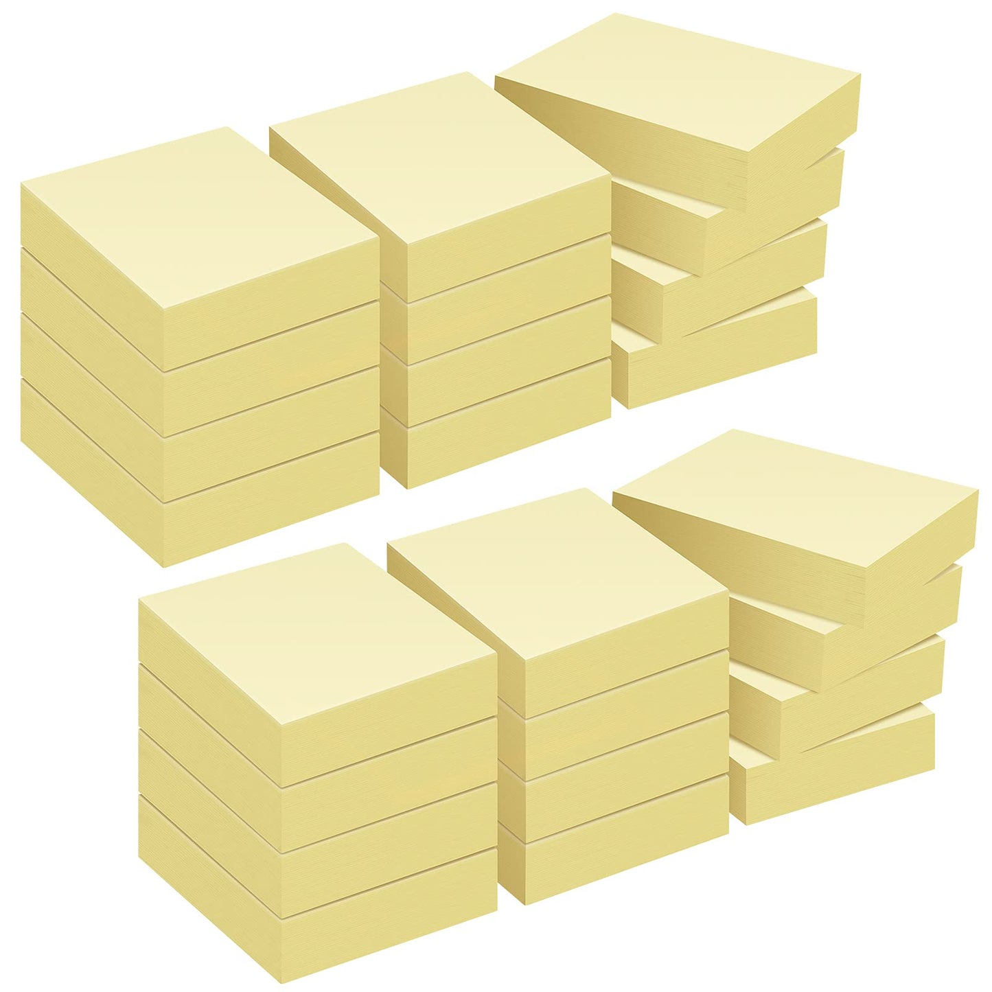 1.5" x 2" self stick notes, yellow - 4 pads