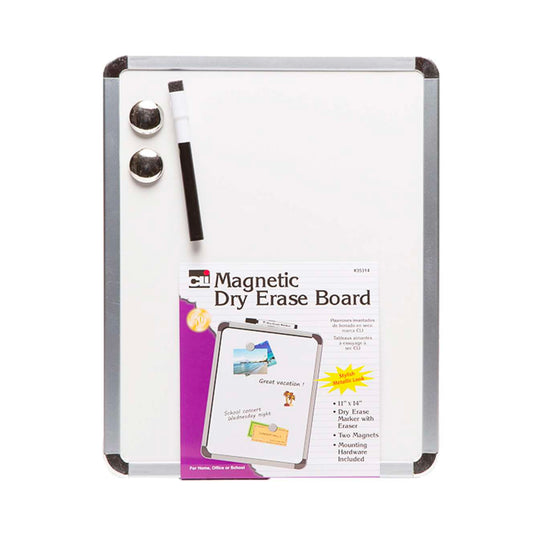 11" x 14" Magnetic Dry/Erase Board With Marker, 2 Magnets