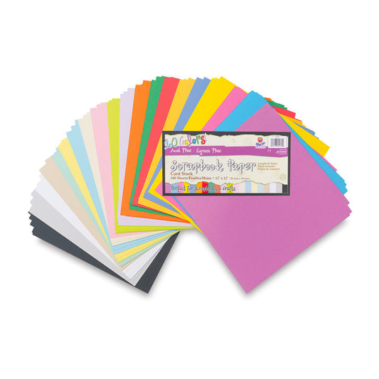 12" x 12" Value Pack Scrapbook Paper, Assorted Colours - 160 Sheets