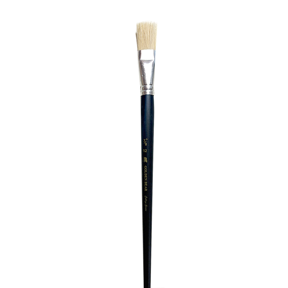 Flat Hog Hair Poster Brush - Golden Bear #579