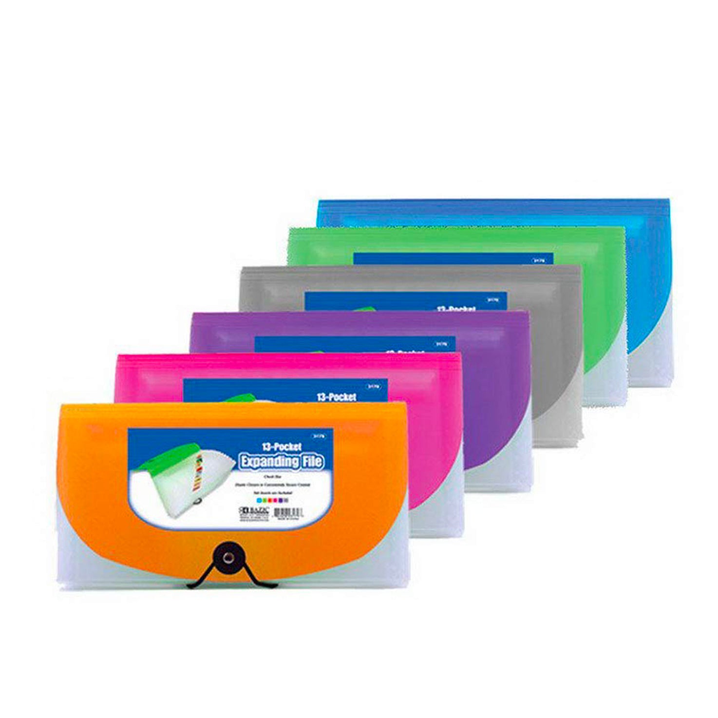 13 Pocket Poly Expanding File - Assorted Colours – Teacher's File