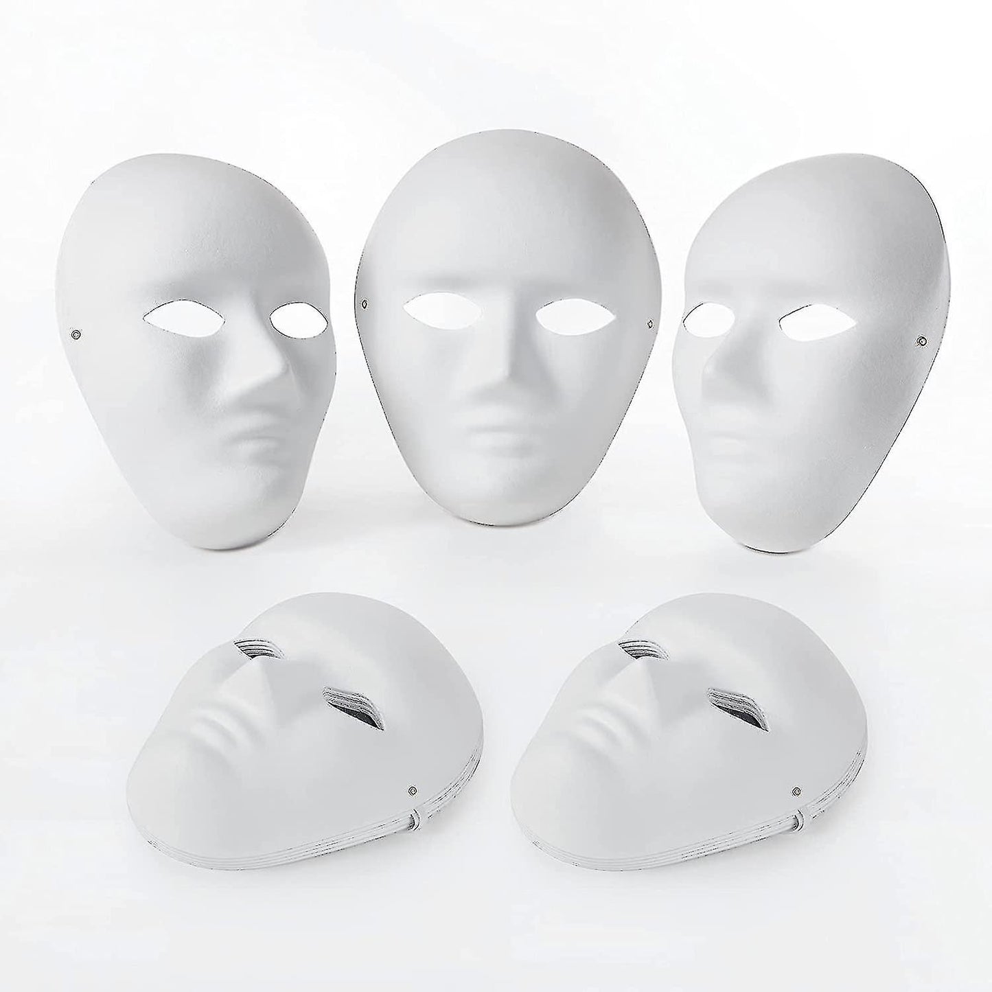 Economical Papier mache masks - set of 6