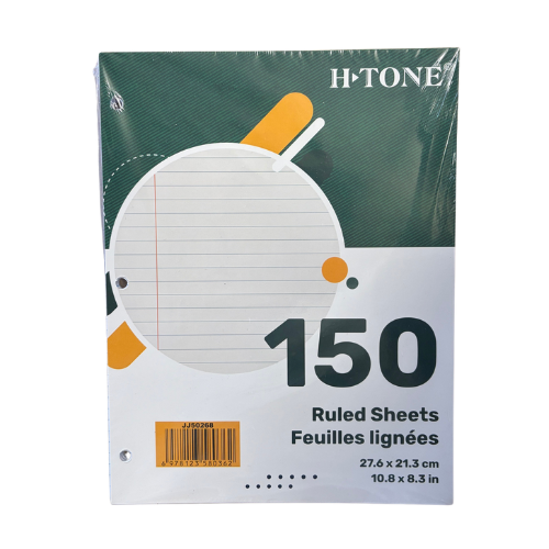 Looseleaf Ruled Refill Paper - 150 Sheets