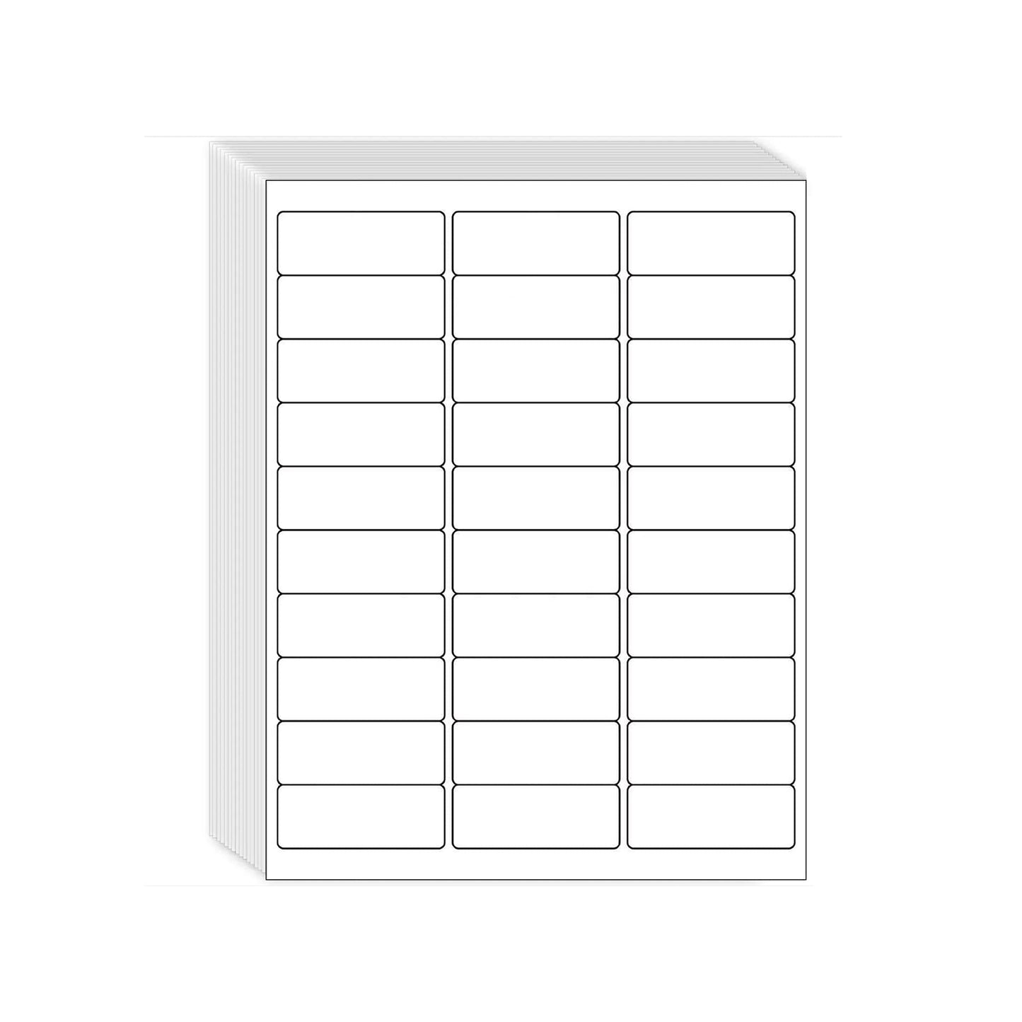2-5/8” x 1” Laser Copier Labels, White –  3000 Labels