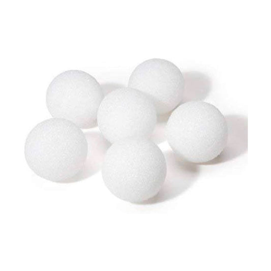 2.5" White Foam Balls - 6 Pack
