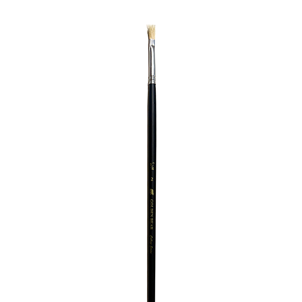 Flat Hog Hair Poster Brush - Golden Bear #579