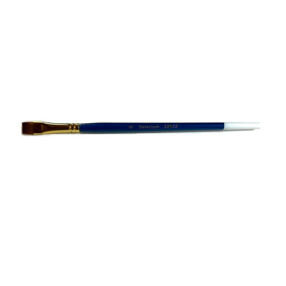 Flat golden taklonsabline brush, short handle -  Series #221