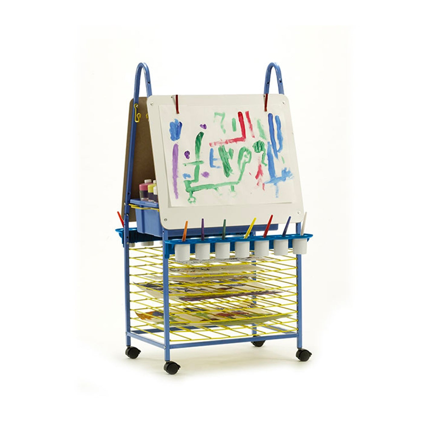 28" x 22" x 51" Double Sided Art Easel With Drying Rack