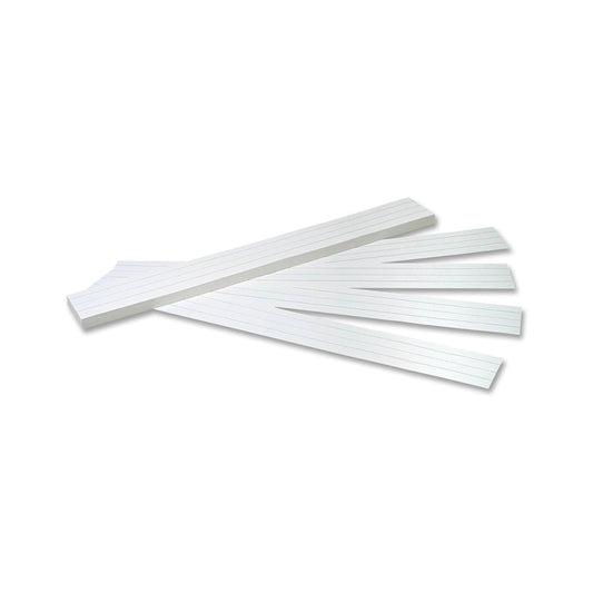 3” x 24” White Tag Ruled Sentence Strips - 100 Pack