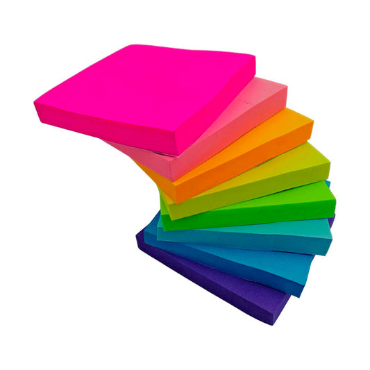 3" x 3" Rainbow Coloured Memo Pad - 800 Sheets