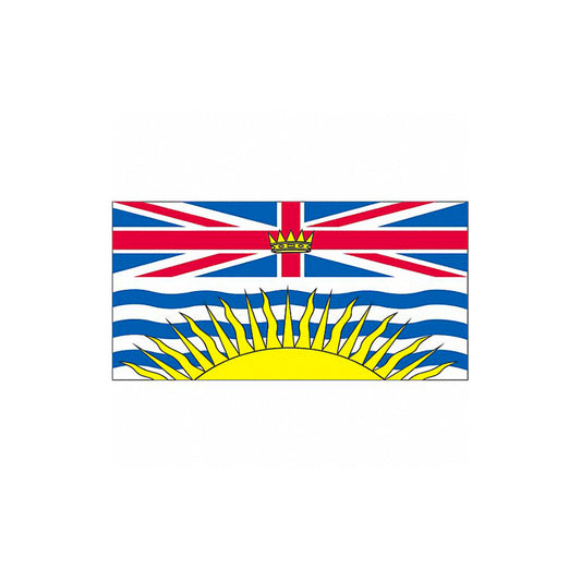 3" x 6" Triple Knit With Grommets - British Columbia Flag