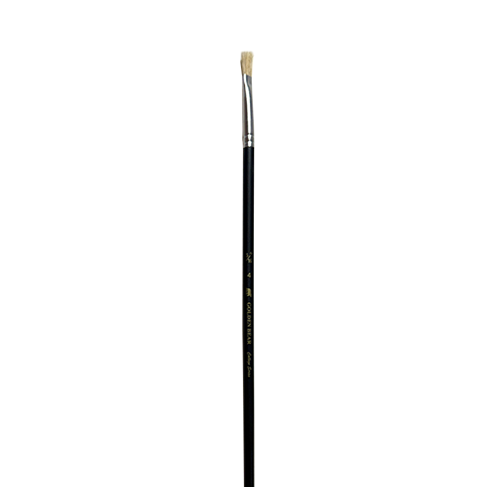 Flat Hog Hair Poster Brush - Golden Bear #579