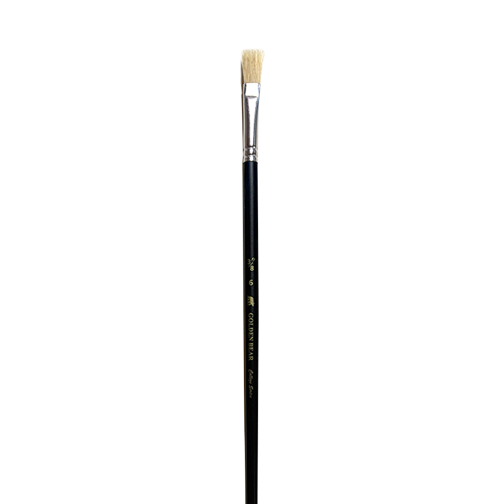 Flat Hog Hair Poster Brush - Golden Bear #579