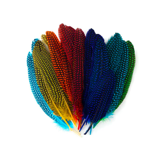 7 gms Guinea Feathers - Assorted Colours