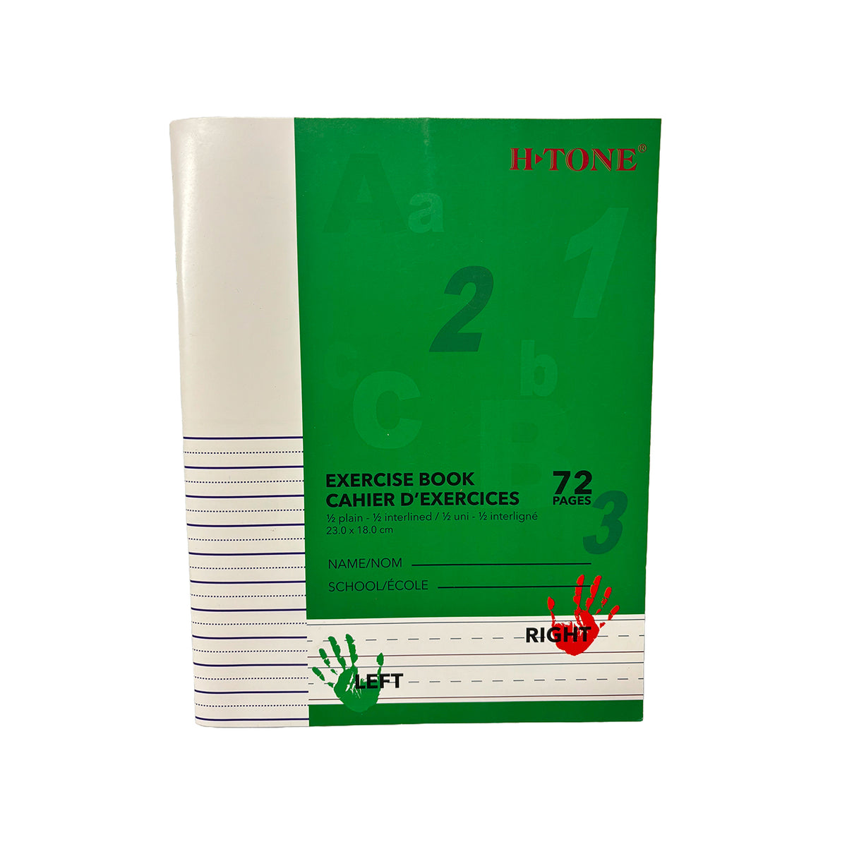 72 Pages Script 9” x 7” - 1/2 Plain, 1/2 Interlined – 72 Pages – Teacher's File