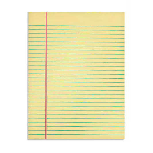 8.5" x 11" Wide Ruled Figuring Pad, Canary - 80 Sheets