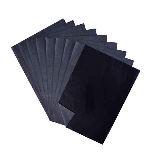8.5" x 11" black carbon paper - 12 sheets