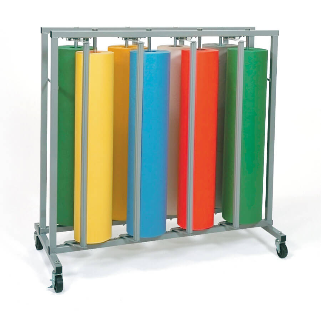 Mobile Art Roll Rack For Eight 36