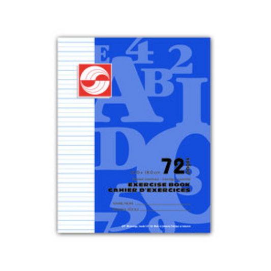 9" x 7” Interlined Exercise Book – 72 Pages