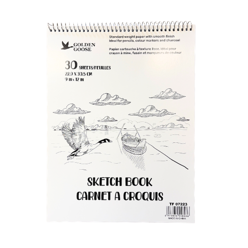 9" x 12" Golden Goose Sketch Book Top Coil - 30 Sheets