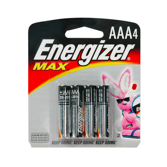 "AAA" Energizer Batteries - 4 Pack