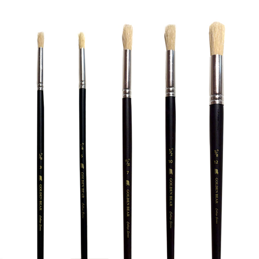 Round Hog Hair Poster Brush - Golden Bear #582