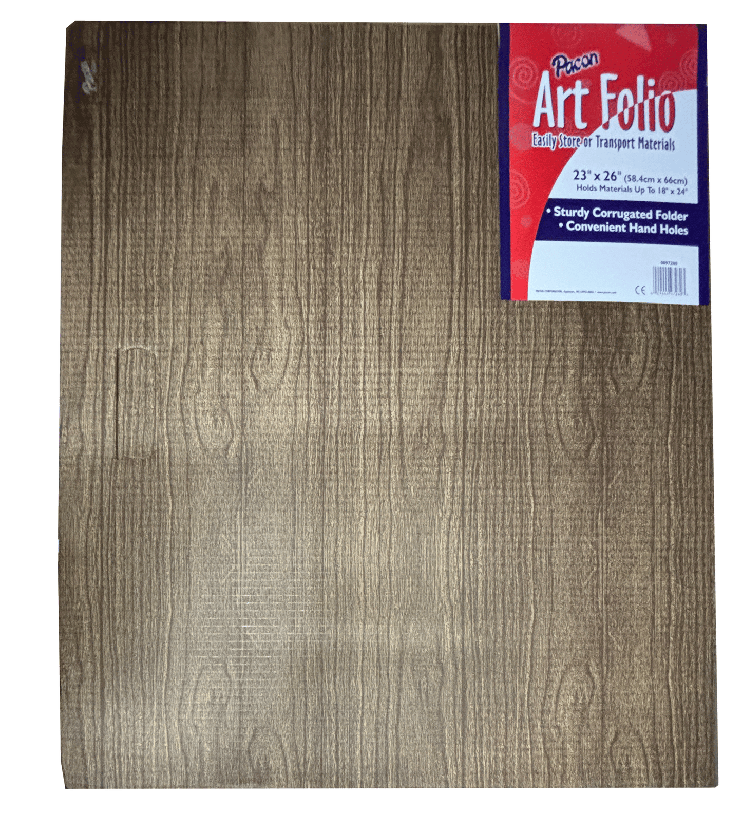 23" x 26" Wood grain Cardboard Art Folio