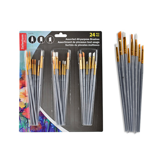 Assorted All-Purpose Brushes - 24 Brushes