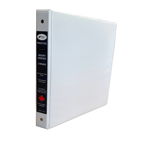 1” Prestige "Customizer" Hard Cover, Binder - White